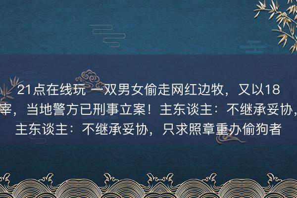 21点在线玩 一双男女偷走网红边牧，又以180元价钱贩卖致其被屠宰，当地警方已刑事立案！主东谈主：不继承妥协，只求照章重办偷狗者
